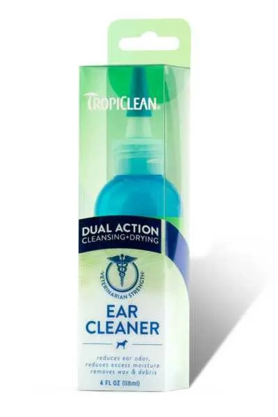 4 oz. Tropiclean ear Cleaner Dual Action - Hygiene